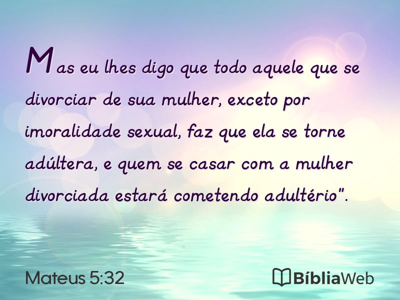 Mateus 5:32 em imagem para compartilhar