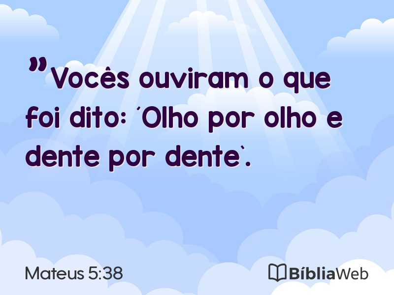 Mateus 5:38 em imagem para compartilhar