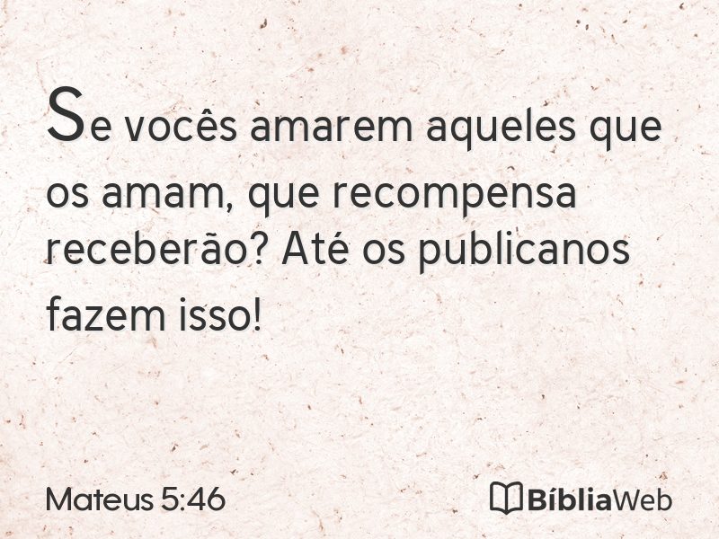 Mateus 5:46 em imagem para compartilhar