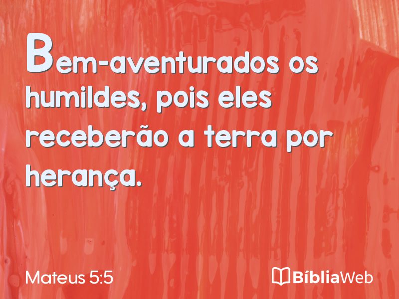 Mateus 5:5 em imagem para compartilhar
