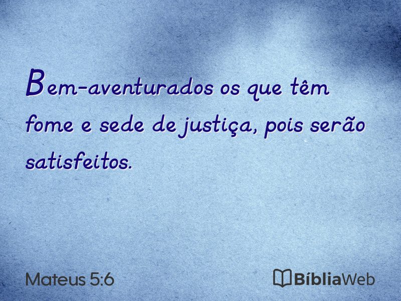 Mateus 5:6 em imagem para compartilhar