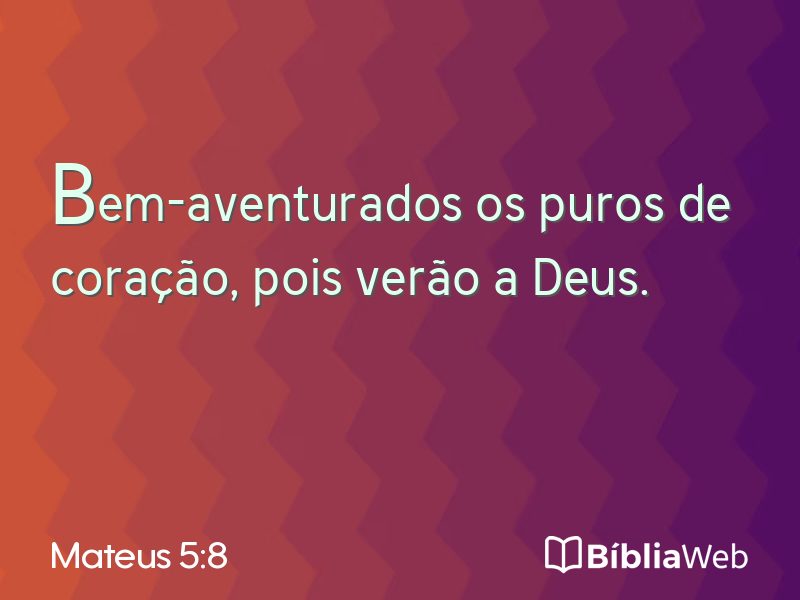 Mateus 5:8 em imagem para compartilhar