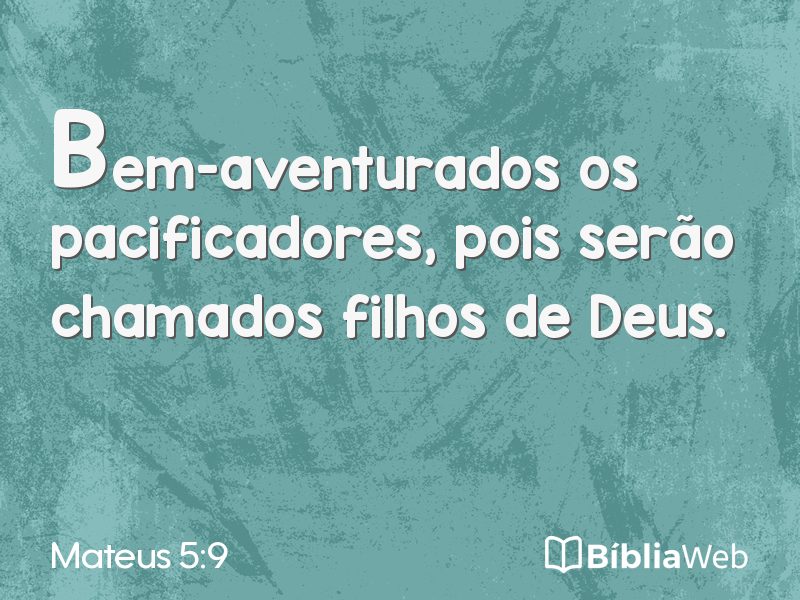 Mateus 5:9 em imagem para compartilhar