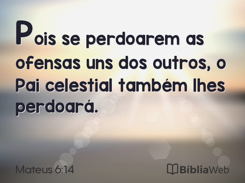 Mateus 6:14 em imagem para compartilhar