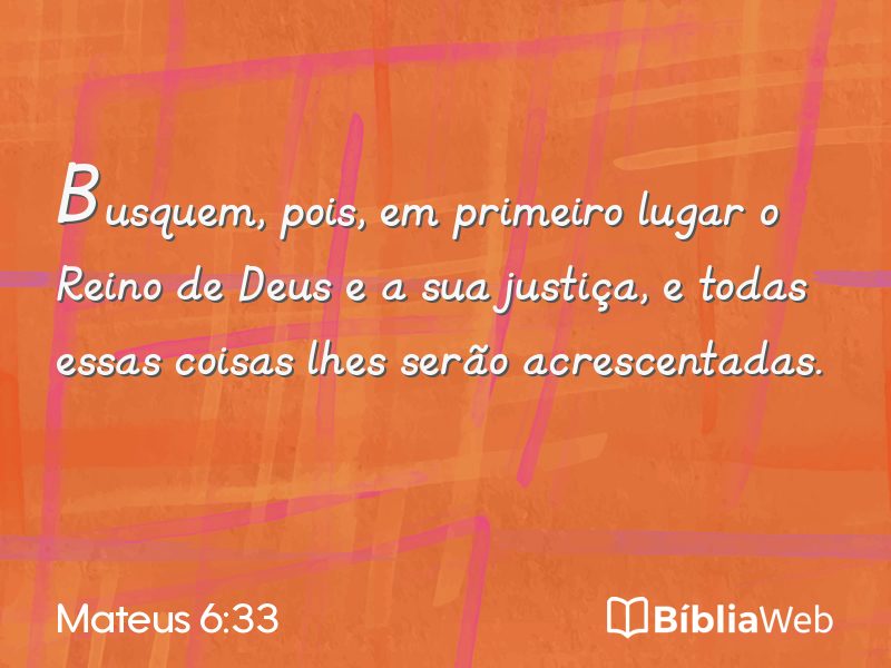 Mateus 6:33 em imagem para compartilhar