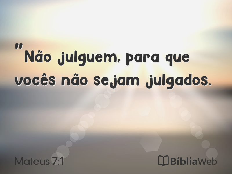 Mateus 7:1 em imagem para compartilhar