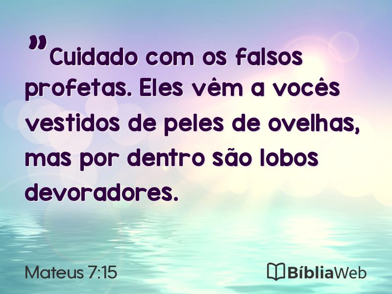 Mateus 7:15 em imagem para compartilhar