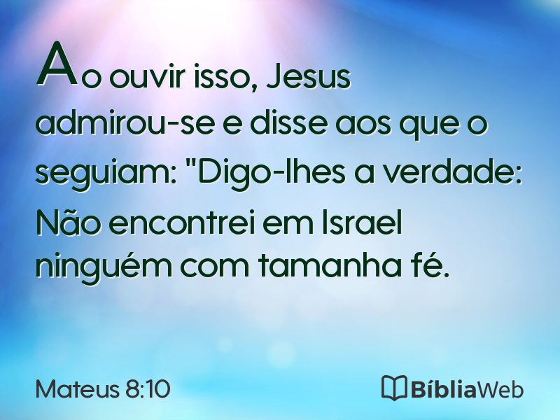 Mateus 8:10 em imagem para compartilhar