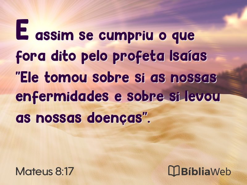 Mateus 8:17 em imagem para compartilhar