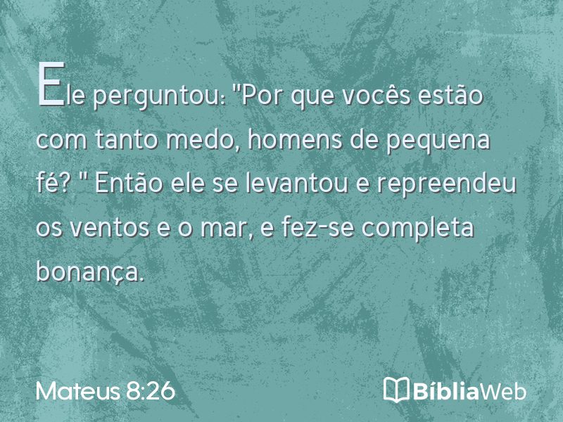 Mateus 8:26 em imagem para compartilhar