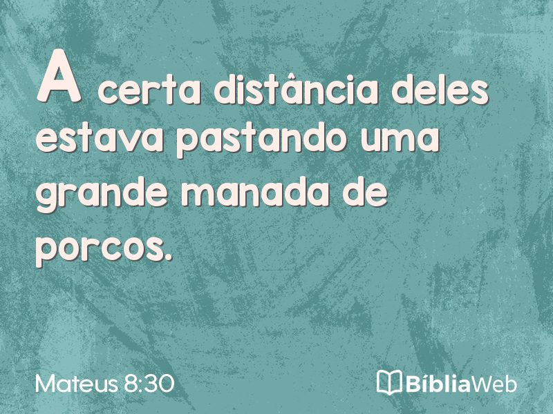 Mateus 8:30 em imagem para compartilhar