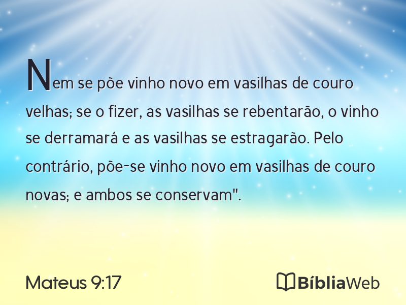 Mateus 9:17 em imagem para compartilhar