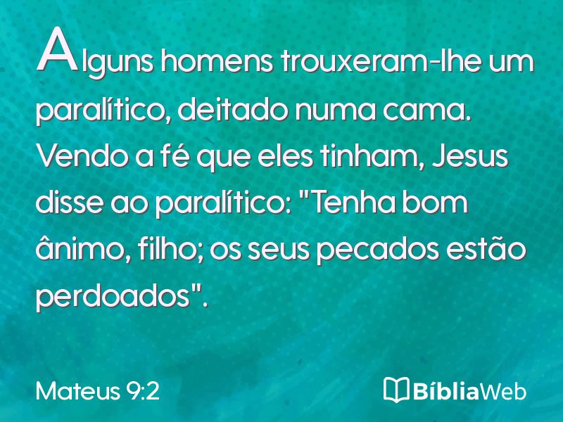 Mateus 9:2 em imagem para compartilhar