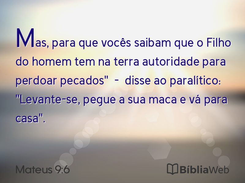 Mateus 9:6 em imagem para compartilhar