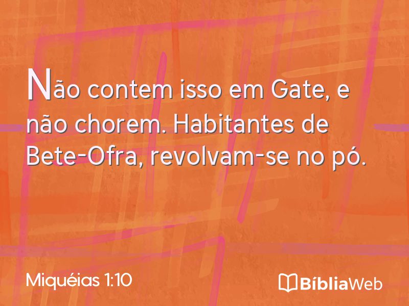 Miquéias 1:10 em imagem para compartilhar