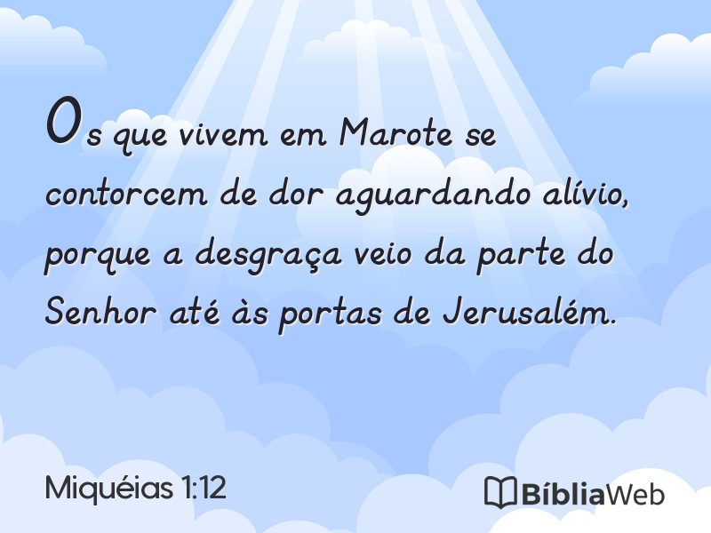 Miquéias 1:12 em imagem para compartilhar