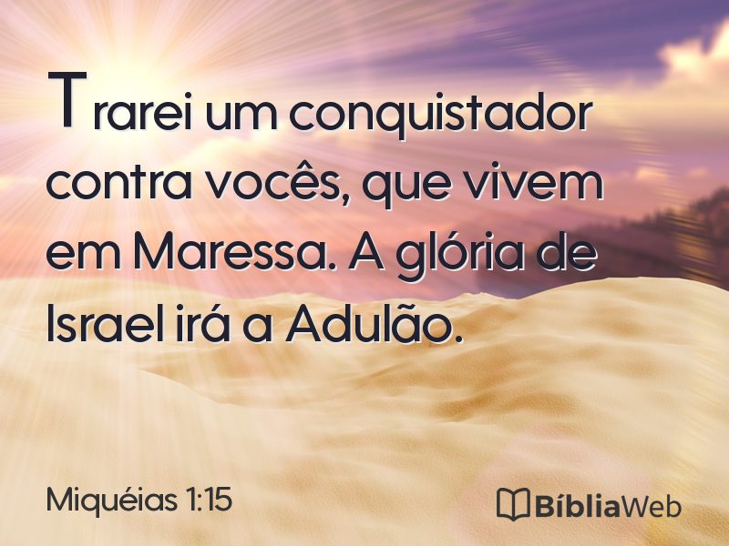 Miquéias 1:15 em imagem para compartilhar
