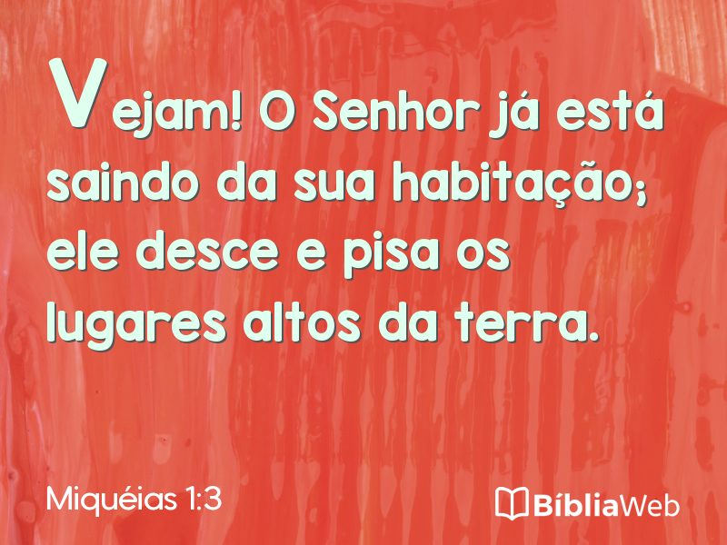 Miquéias 1:3 em imagem para compartilhar
