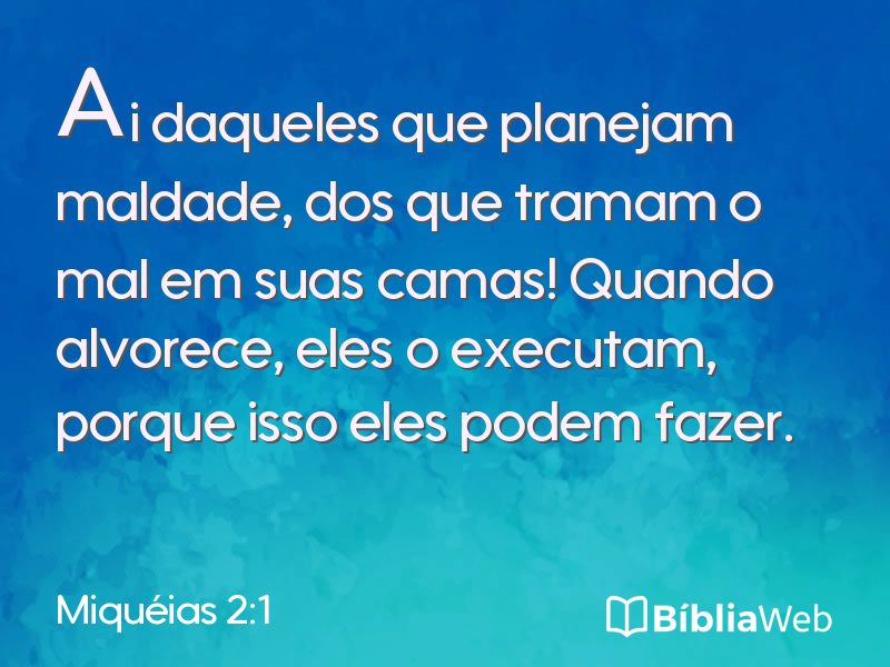 Miquéias 2:1 em imagem para compartilhar
