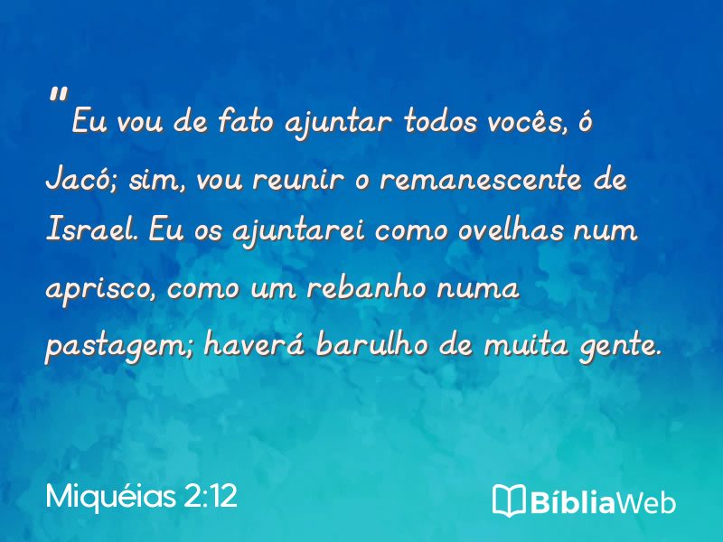 Miquéias 2:12 em imagem para compartilhar