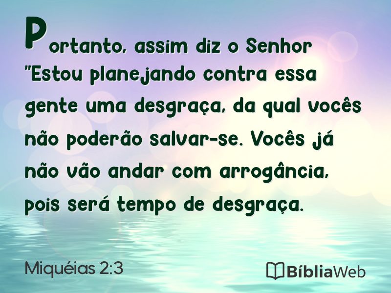 Miquéias 2:3 em imagem para compartilhar