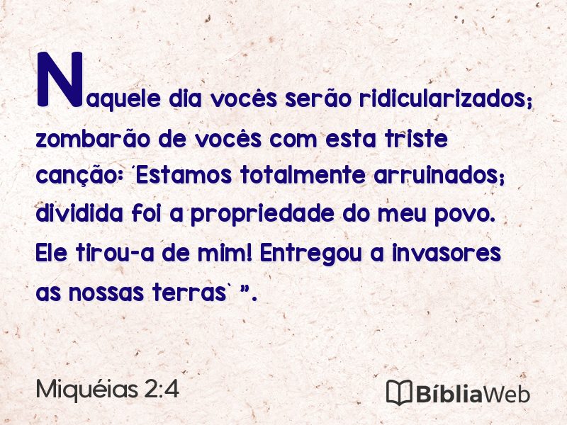 Miquéias 2:4 em imagem para compartilhar