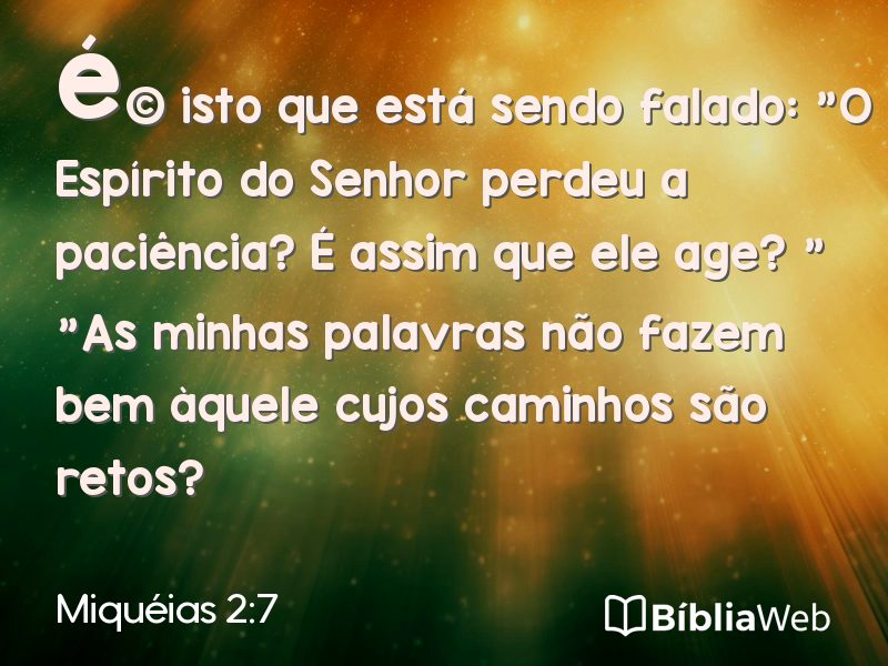 Miquéias 2:7 em imagem para compartilhar