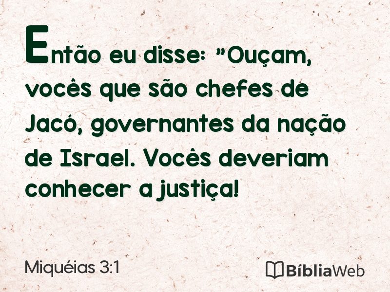 Miquéias 3:1 em imagem para compartilhar