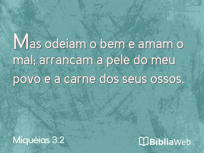 Miquéias 3:2 em imagem para compartilhar