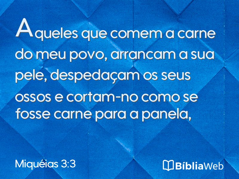 Miquéias 3:3 em imagem para compartilhar