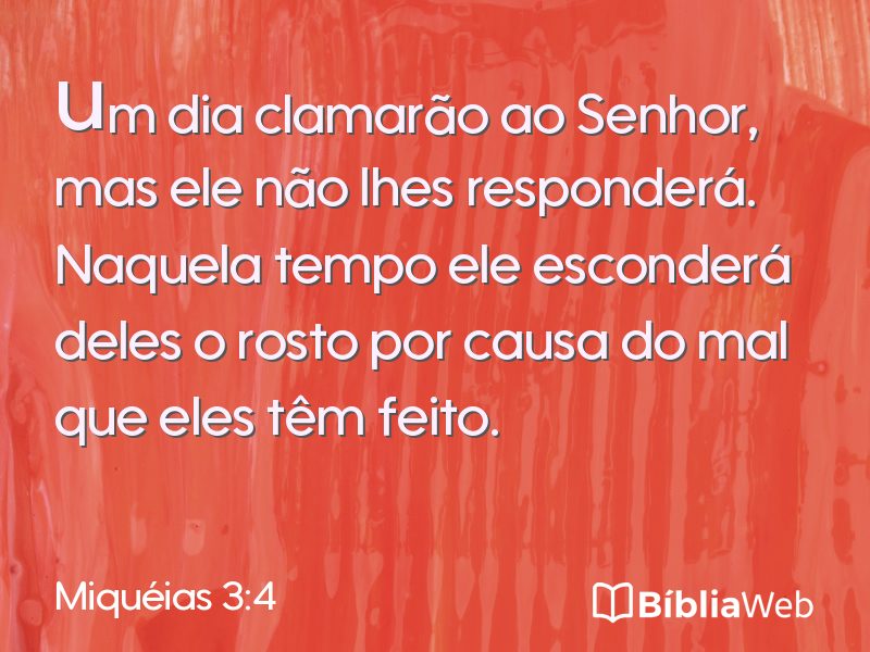 Miquéias 3:4 em imagem para compartilhar