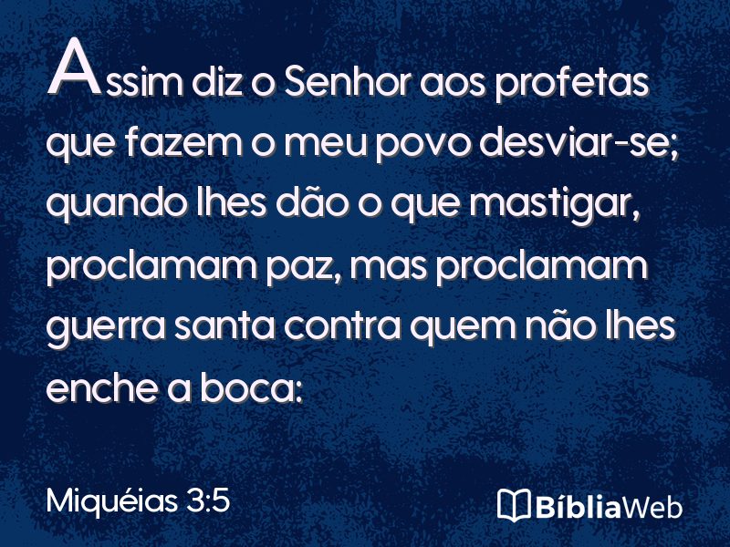 Miquéias 3:5 em imagem para compartilhar