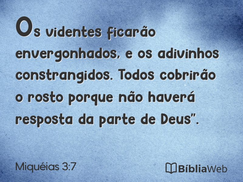 Miquéias 3:7 em imagem para compartilhar