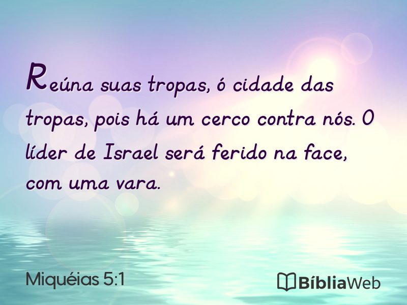 Miquéias 5:1 em imagem para compartilhar