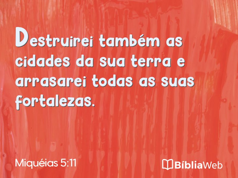 Miquéias 5:11 em imagem para compartilhar