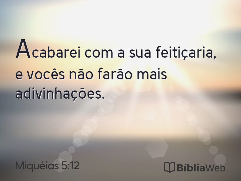 Miquéias 5:12 em imagem para compartilhar