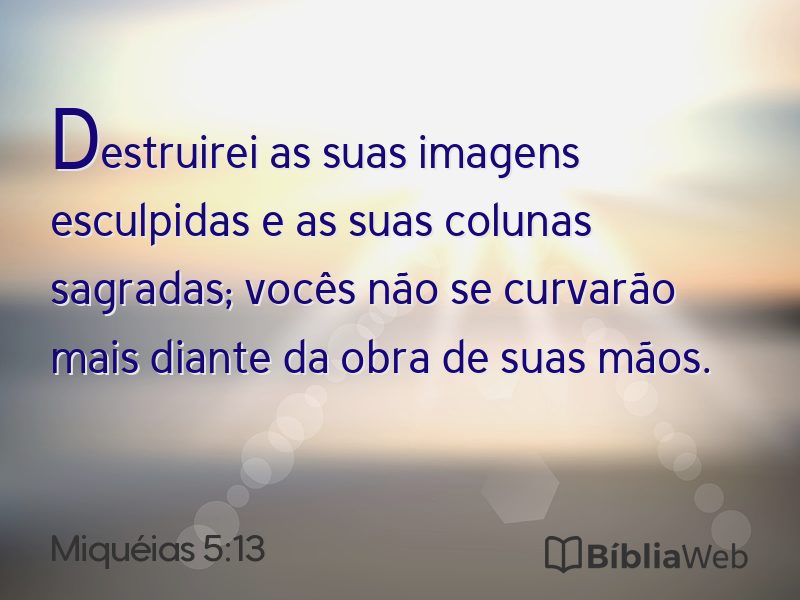 Miquéias 5:13 em imagem para compartilhar