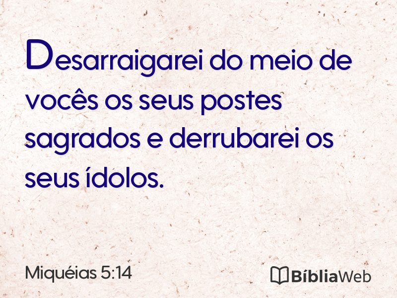 Miquéias 5:14 em imagem para compartilhar