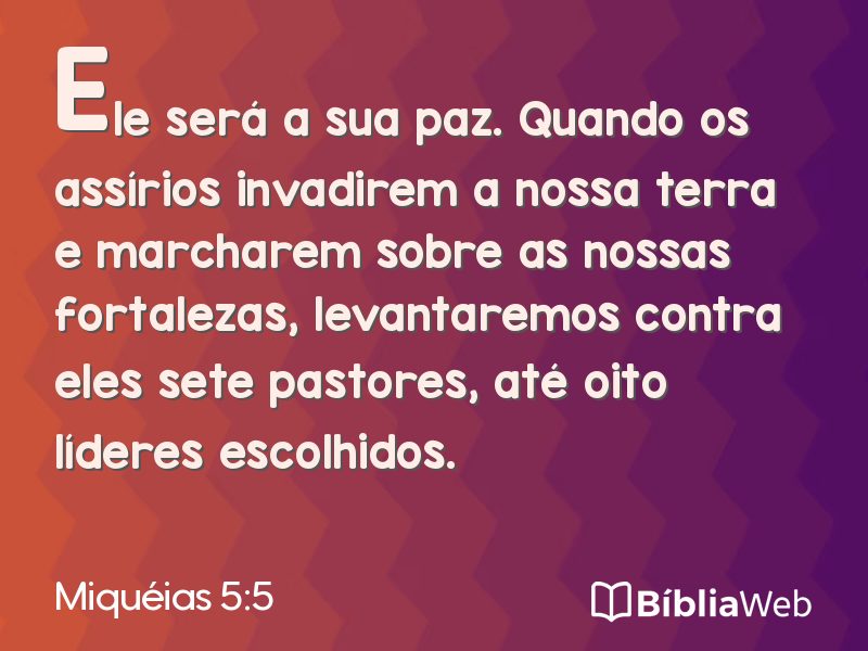 Miquéias 5:5 em imagem para compartilhar