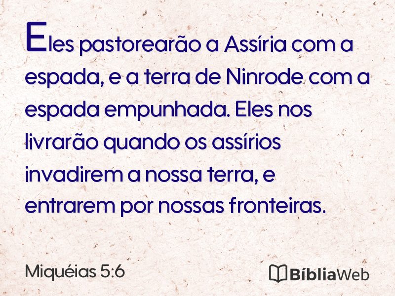 Miquéias 5:6 em imagem para compartilhar