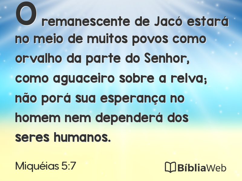 Miquéias 5:7 em imagem para compartilhar