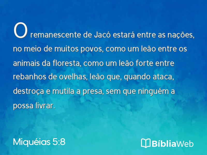 Miquéias 5:8 em imagem para compartilhar