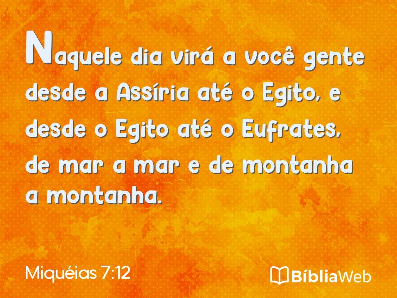 Miquéias 7:12 em imagem para compartilhar