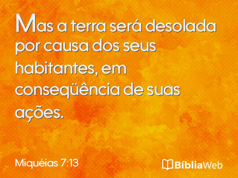 Miquéias 7:13 em imagem para compartilhar