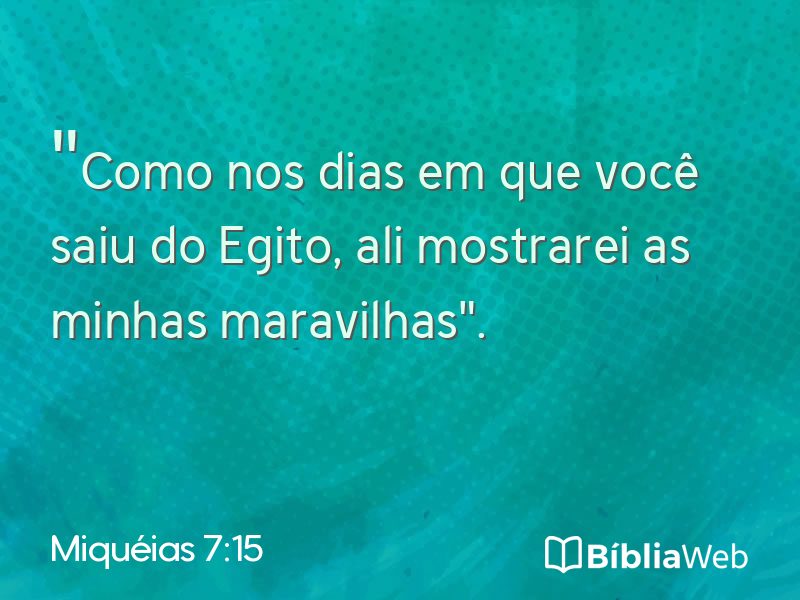 Miquéias 7:15 em imagem para compartilhar
