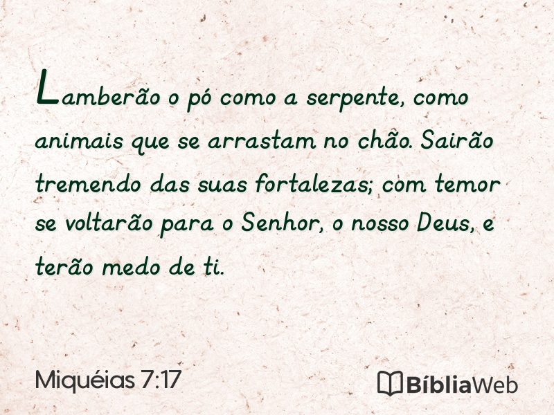 Miquéias 7:17 em imagem para compartilhar