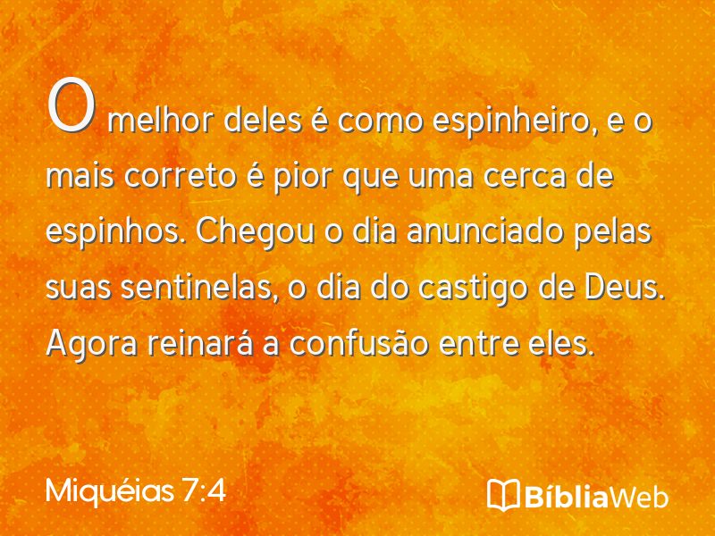 Miquéias 7:4 em imagem para compartilhar