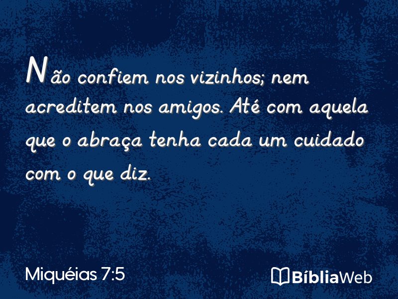 Miquéias 7:5 em imagem para compartilhar
