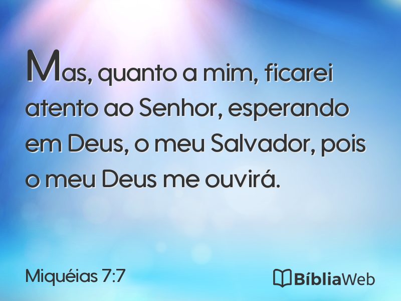Miquéias 7:7 em imagem para compartilhar