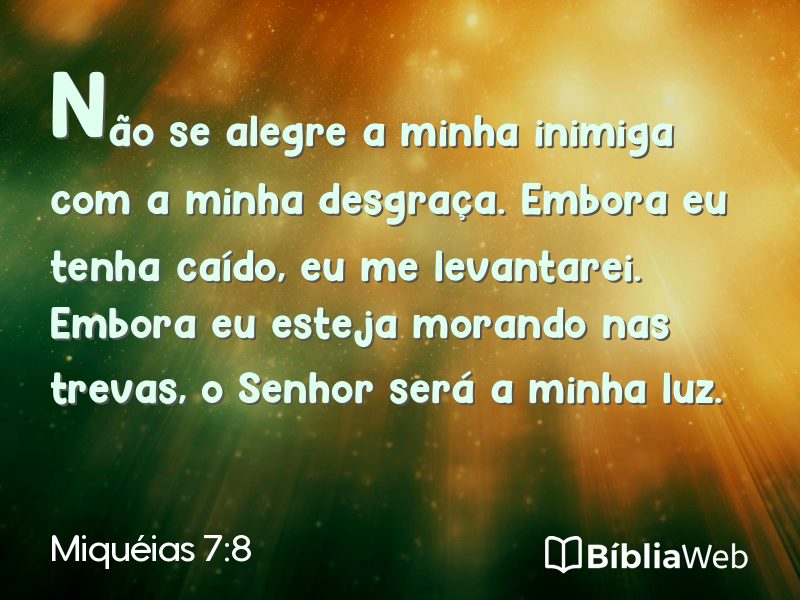 Miquéias 7:8 em imagem para compartilhar